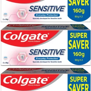 Colgate Sensitive Everyday Protection Toothpaste 160g Super Saver Pack 80g x 2 for Sensitive Teeth