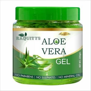 Raquitys Aloe Vera Gel 220gm Ayurvedic Skin and Hair Care Gel No Parabens No Sulphates