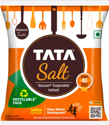 Tata Salt 1 Kg iodized salt pack for daily cooking