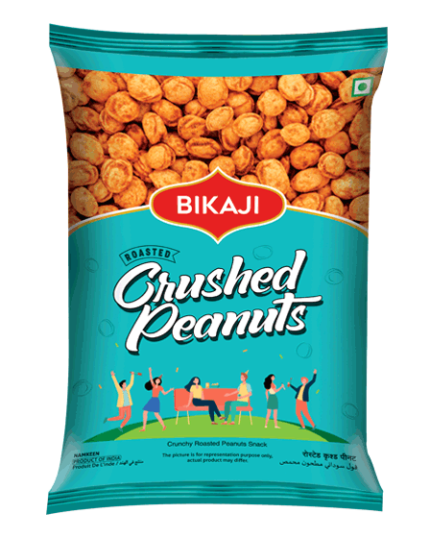 Bikaji Roasted Crushed Peanuts 200g crunchy salted snack pack
