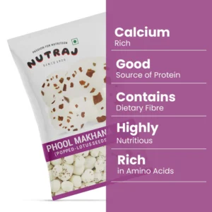 Nutraj Phool Makhana 100g – Popped Lotus Seeds Healthy Snack