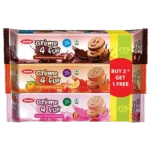 Dukes Creme 4 Fun sandwich biscuits combo pack chocolate orange strawberry Buy 2 Get 1 Free offer