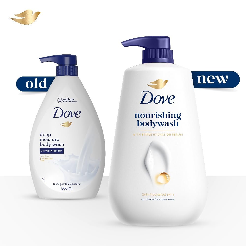 Dove Nourishing Body Wash 800ml with triple hydration serum for 24hr hydrated skin
