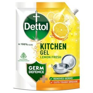 Dettol Kitchen Gel Lemon Fresh dishwashing liquid removes germs and tough grease