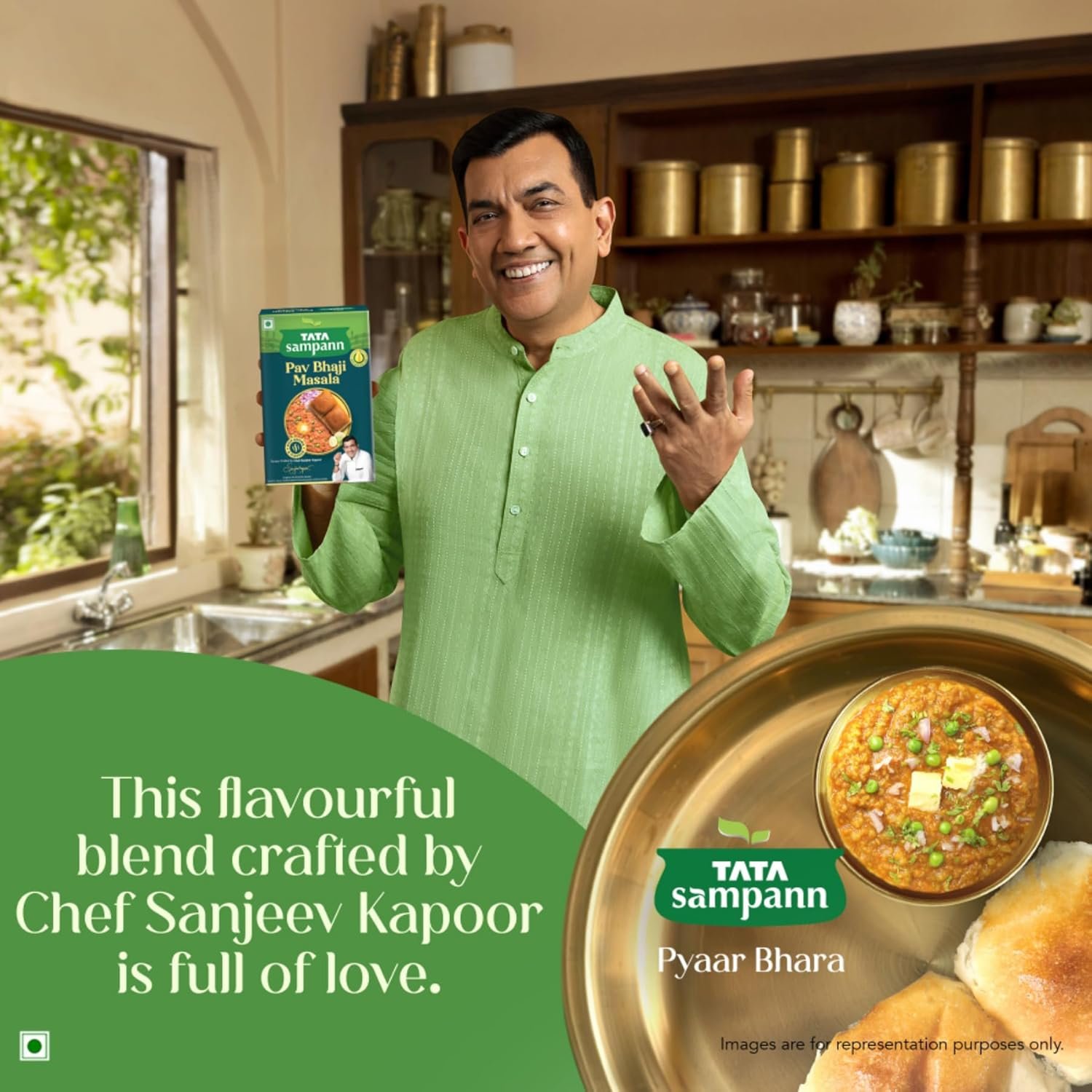 Tata Sampann Pav Bhaji Masala Pack – Authentic Mumbai Style Taste