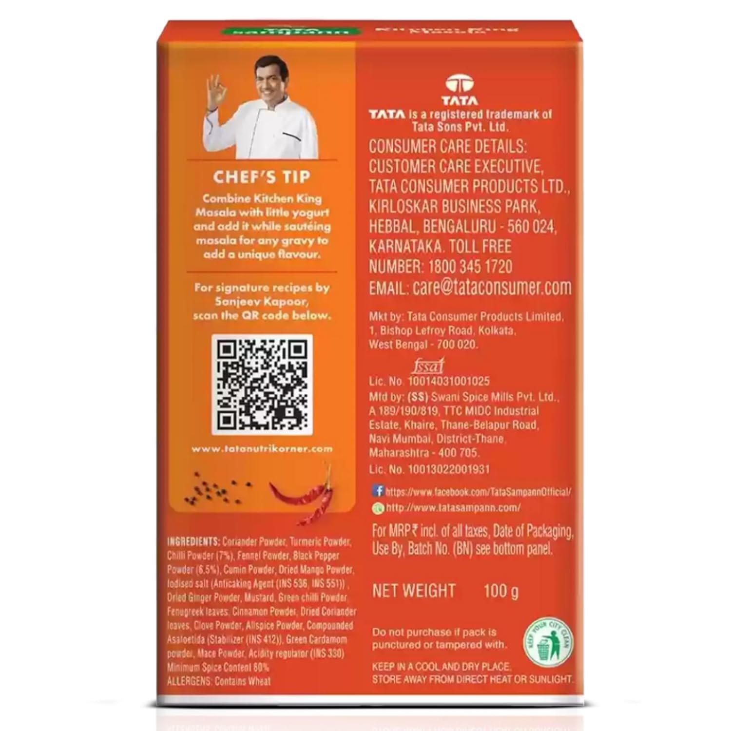 Tata Sampann Kitchen King Masala 100g β With Natural Oils | Rich Aroma & Flavour - Image 3