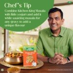 Tata Sampann Kitchen King Masala 100g pack with natural oils and Chef Sanjeev Kapoor image on front.