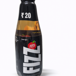 Appy Fizz 250ml apple flavored sparkling drink bottle with ₹20 price label on white background