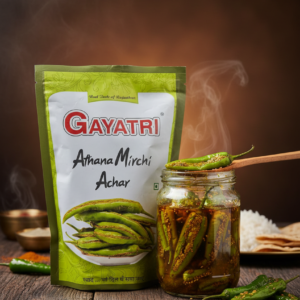 Gayatri Athana Mirchi Achar spicy green chilli pickle pack