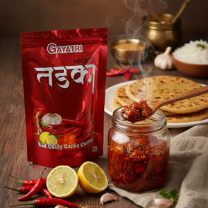 Gayatri Red Chilly Garlic Chutney spicy Marwadi style lahsun chutney pack