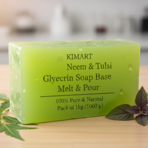 Neem & Tulsi Glycerin Soap Base Melt and Pour 1kg natural transparent soap making base