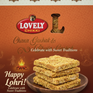 Lovely Chikki Chana Gachak traditional jaggery and gram sweet for Lohri