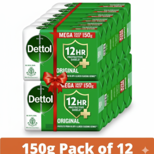 Dettol Original Soap 150g Mega Saver Pack of 12 with 12-hour protective shield