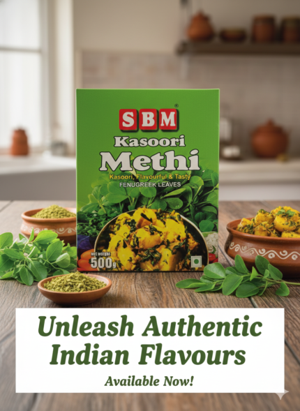 SBM Kasoori Methi – Dried Fenugreek Leaves for Authentic Indian Flavour