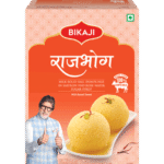 Bikaji Rajbhog milk solid ball dumplings sweet in saffron and rose water, 1.25 kg box pack