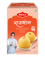 Bikaji Rajbhog milk solid ball dumplings sweet in saffron and rose water, 1.25 kg box pack