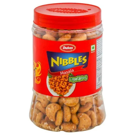 Dukes Nibbles Masala Light Bites snack jar spicy crunchy bites