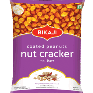 Bikaji Nut Cracker coated peanuts snack pouch purple pack front view
