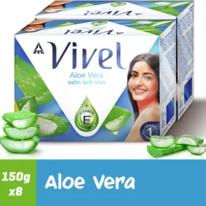 Vivel Aloe Vera soap 150g pack of 8 with Vitamin E for soft skin