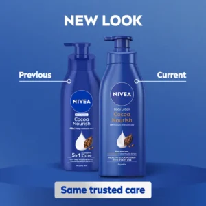 NIVEA Cocoa Nourish Body Lotion new packaging pump bottle for dry skin