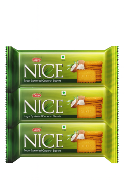 Dukes Nice sugar sprinkled coconut biscuits pack