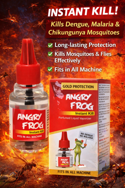 Angry Frog Instant Kill Liquid Vaporizer refill 45ml mosquito killer fits in all machines