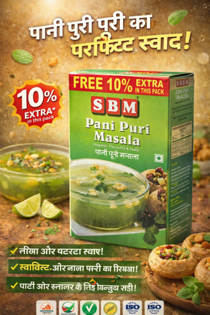 SBM Pani Puri Masala spice mix for making tasty pani puri water at home