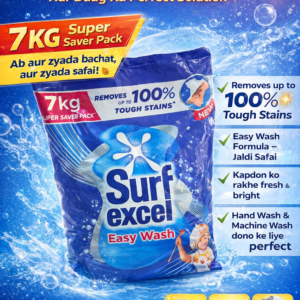 Surf Excel Easy Wash 7kg detergent pack for removing tough stains and daily laundry cleaning