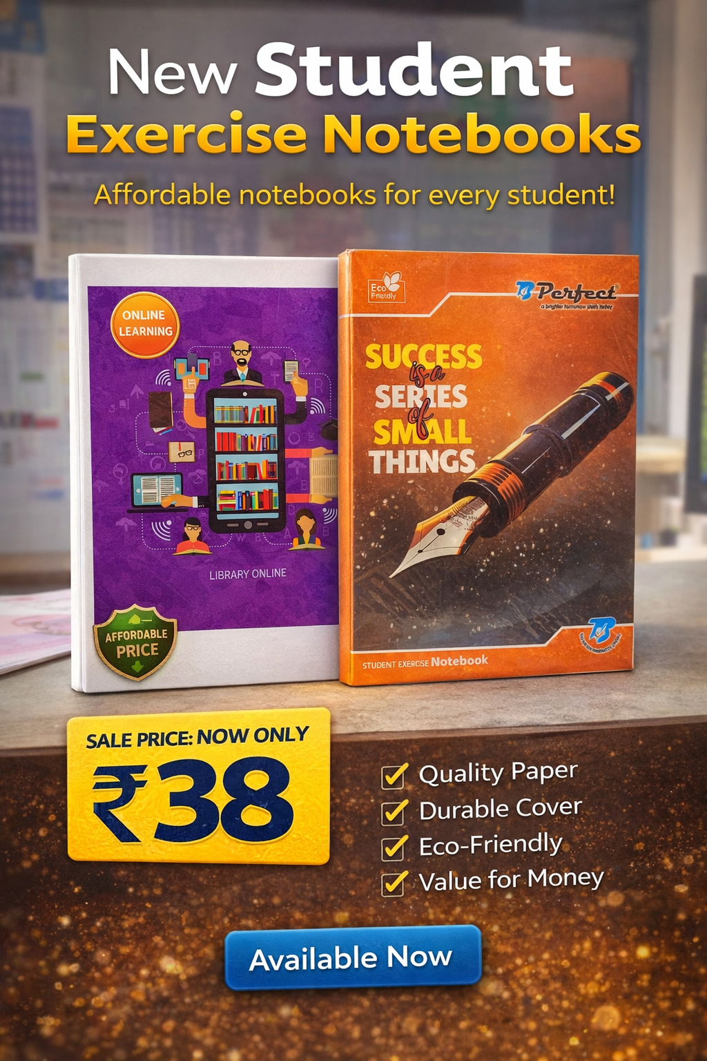 student exercise notebook English eco friendly notebook high quality paper durable cover school notebook