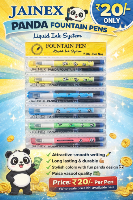 Jainex Panda Fountain Pens – Smooth Writing at Just ₹20