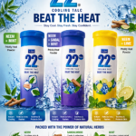 VI-JOHN 22 Degree Cooling Talc Musk Neem Mint prickly heat powder bottle