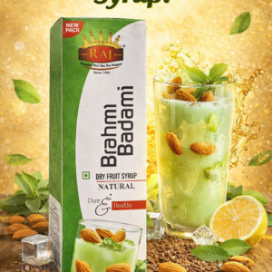 Raj Brahmi Badam syrup dry fruit health drink with almonds and Brahmi for energy and brain health