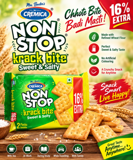 Cremica Non Stop Knack Bite Sweet & Salty Biscuits – 70g
